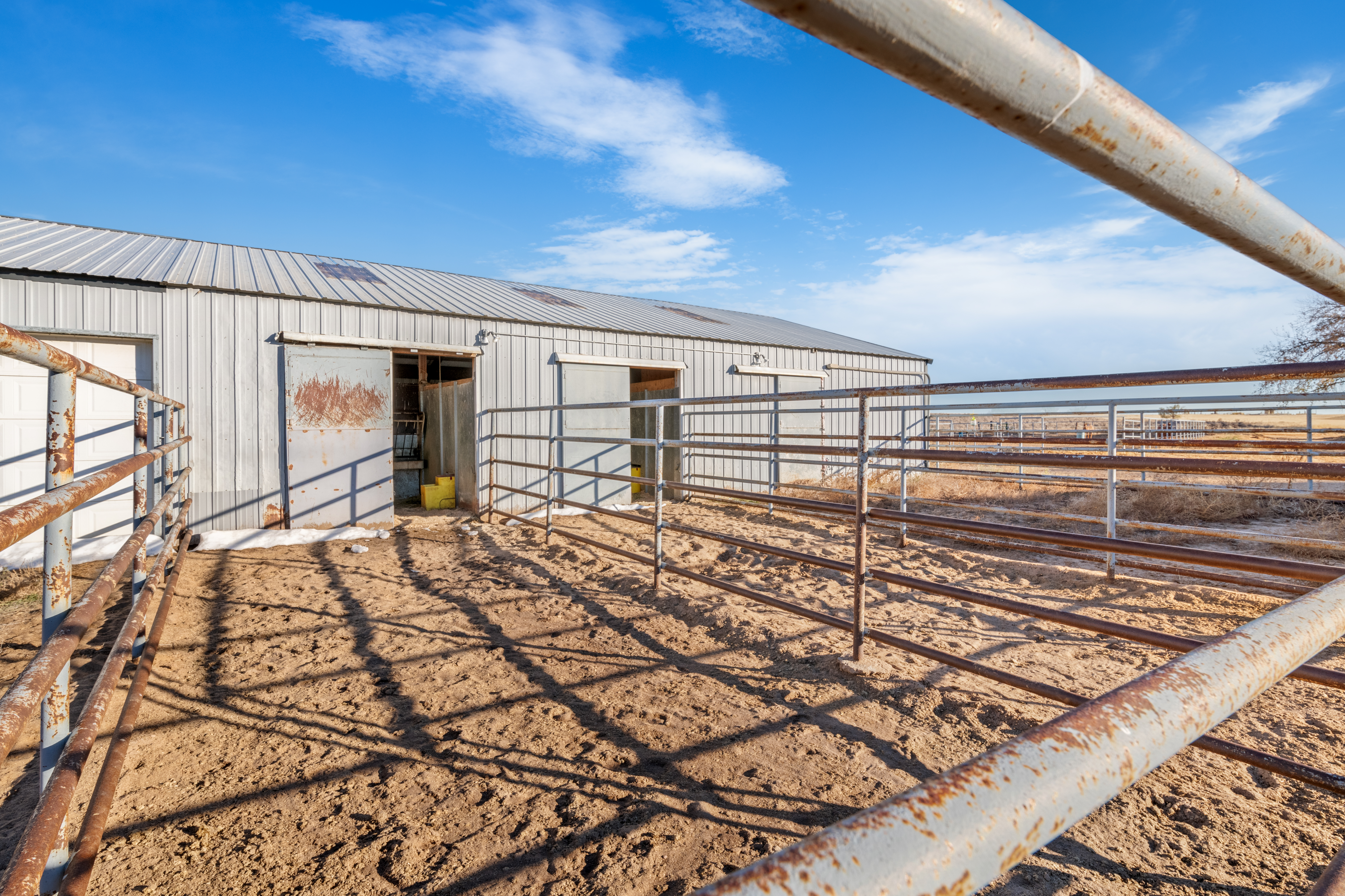 View from gate looking towards outside run